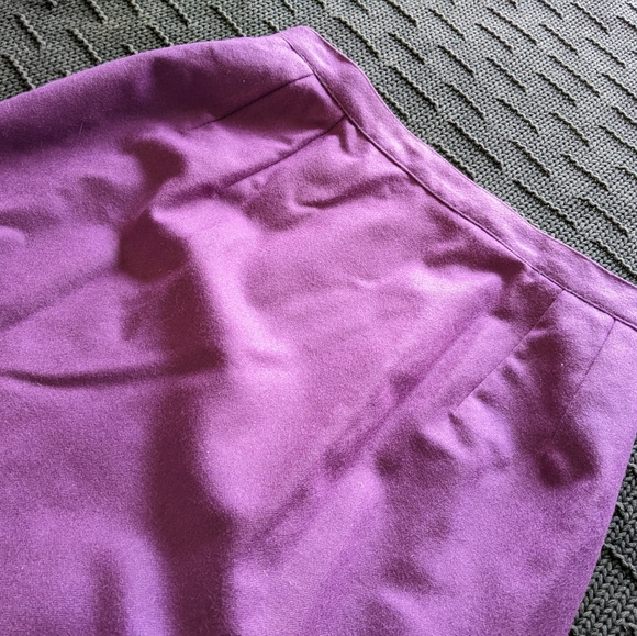 VTG Royal Purple Wool Skirt Sz 4 - Picture 4 of 14